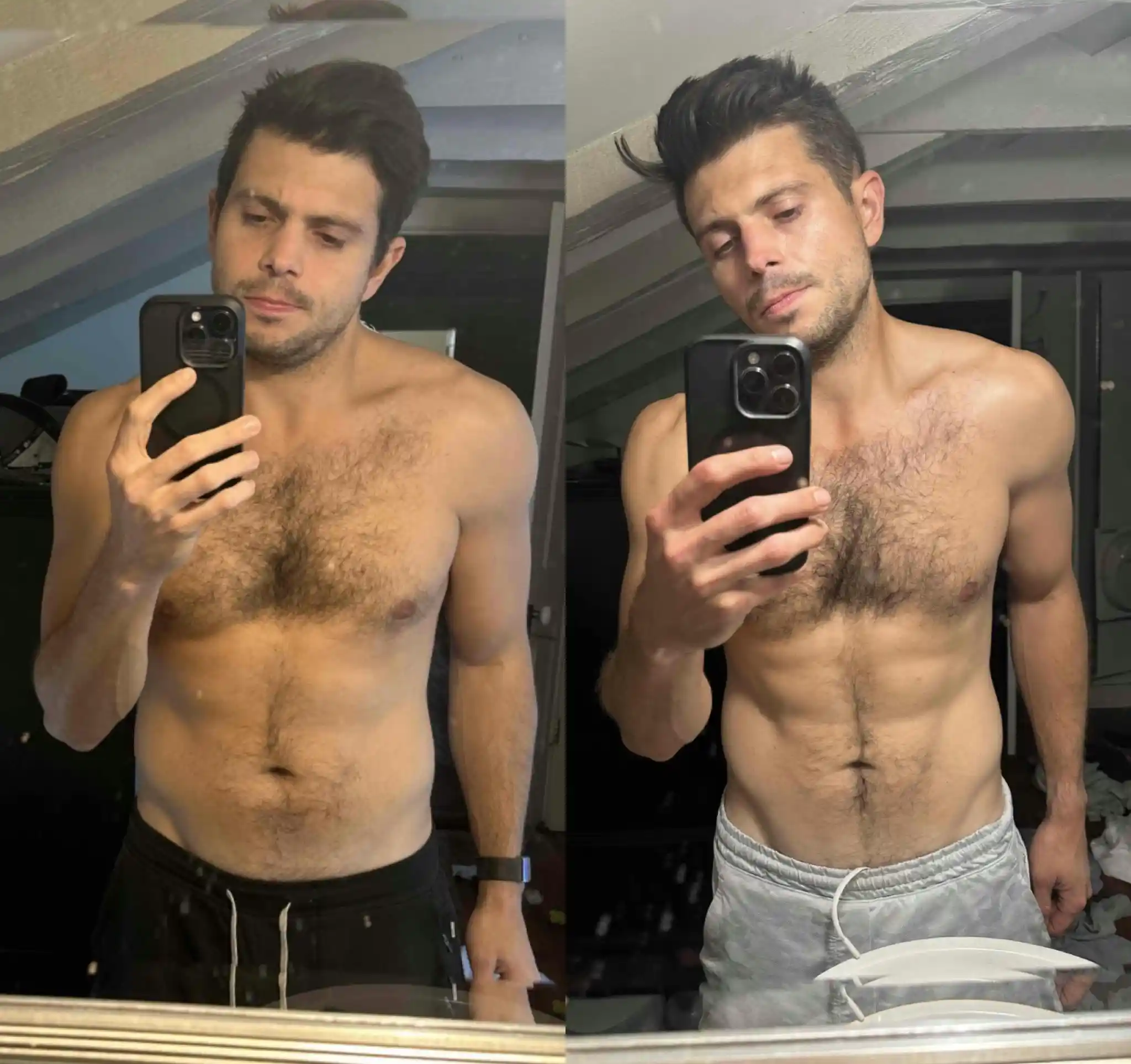 Salaar Pourkhalili's client losing weight and building muscle after using his program