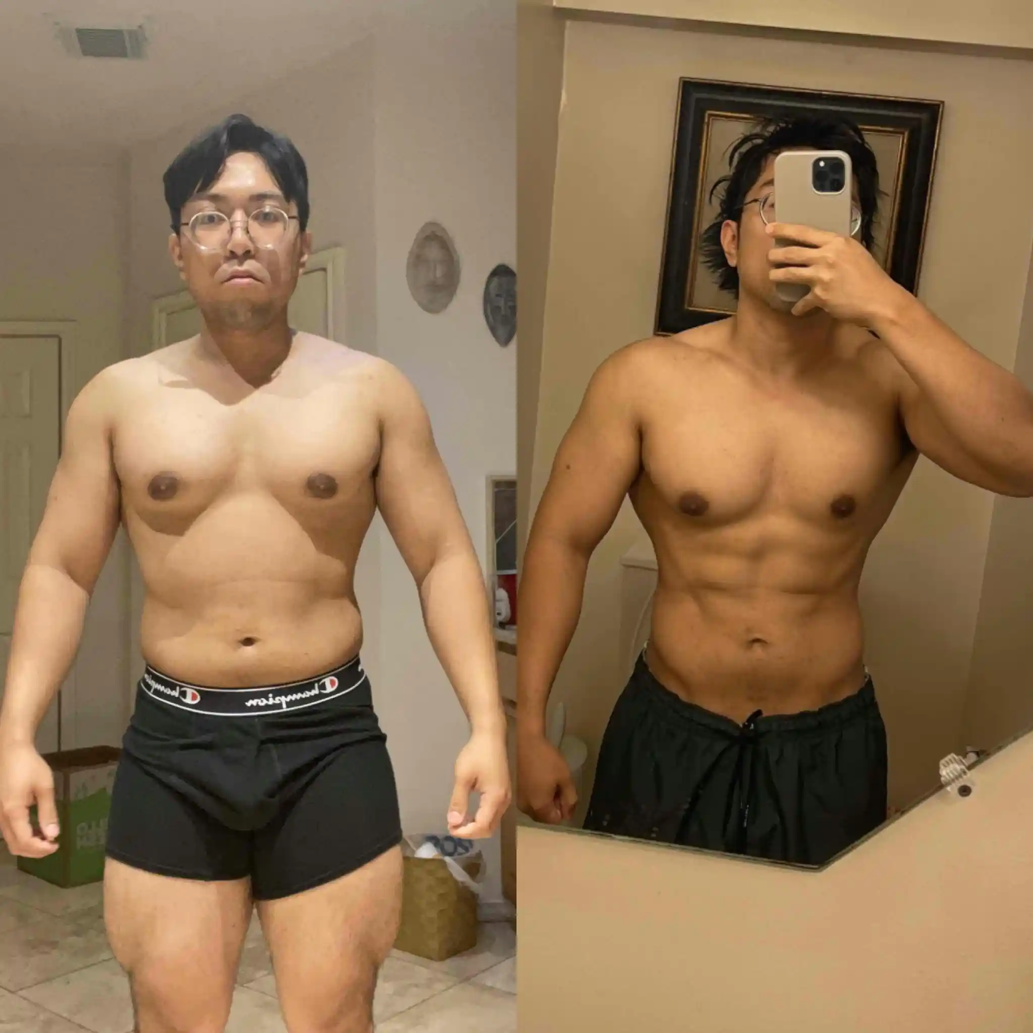 Salaar Pourkhalili's client losing body weight after using his program