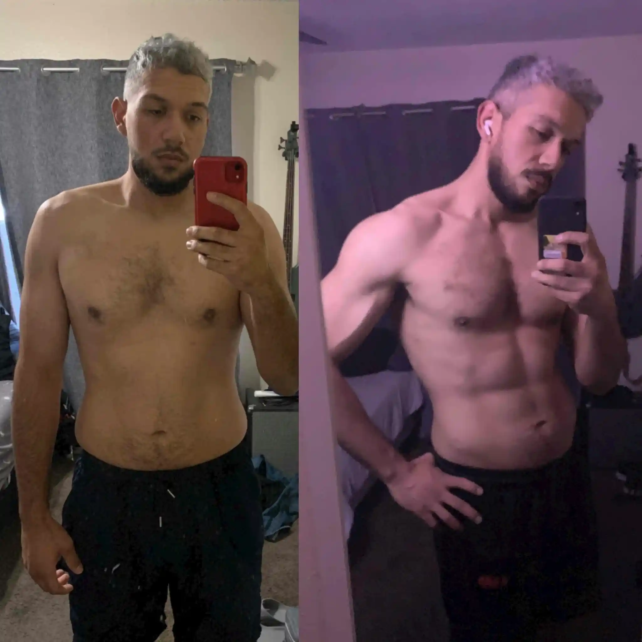 Salaar Pourkhalili's client getting abs after using his program