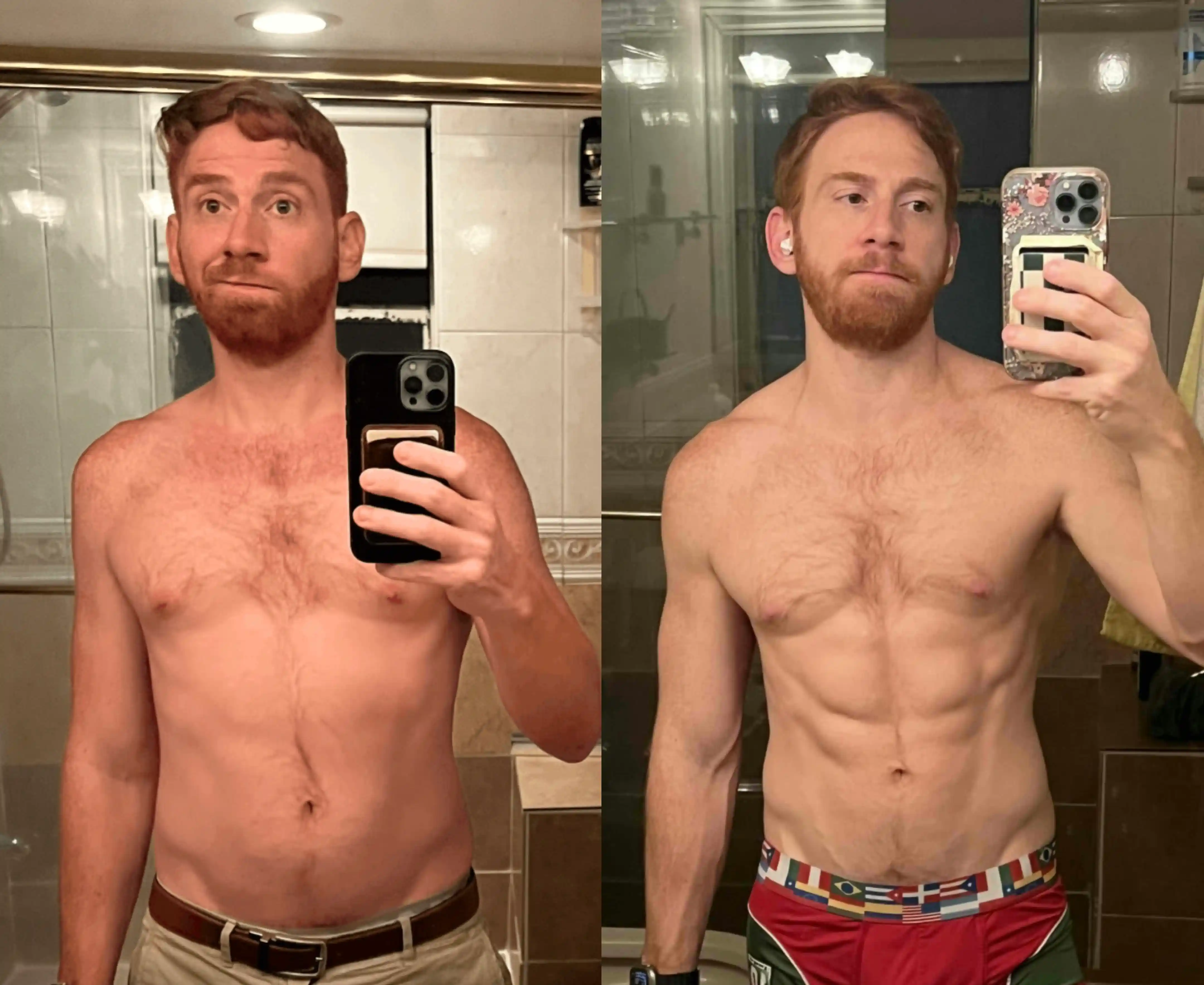 Salaar Pourkhalili's client getting abs after using his program