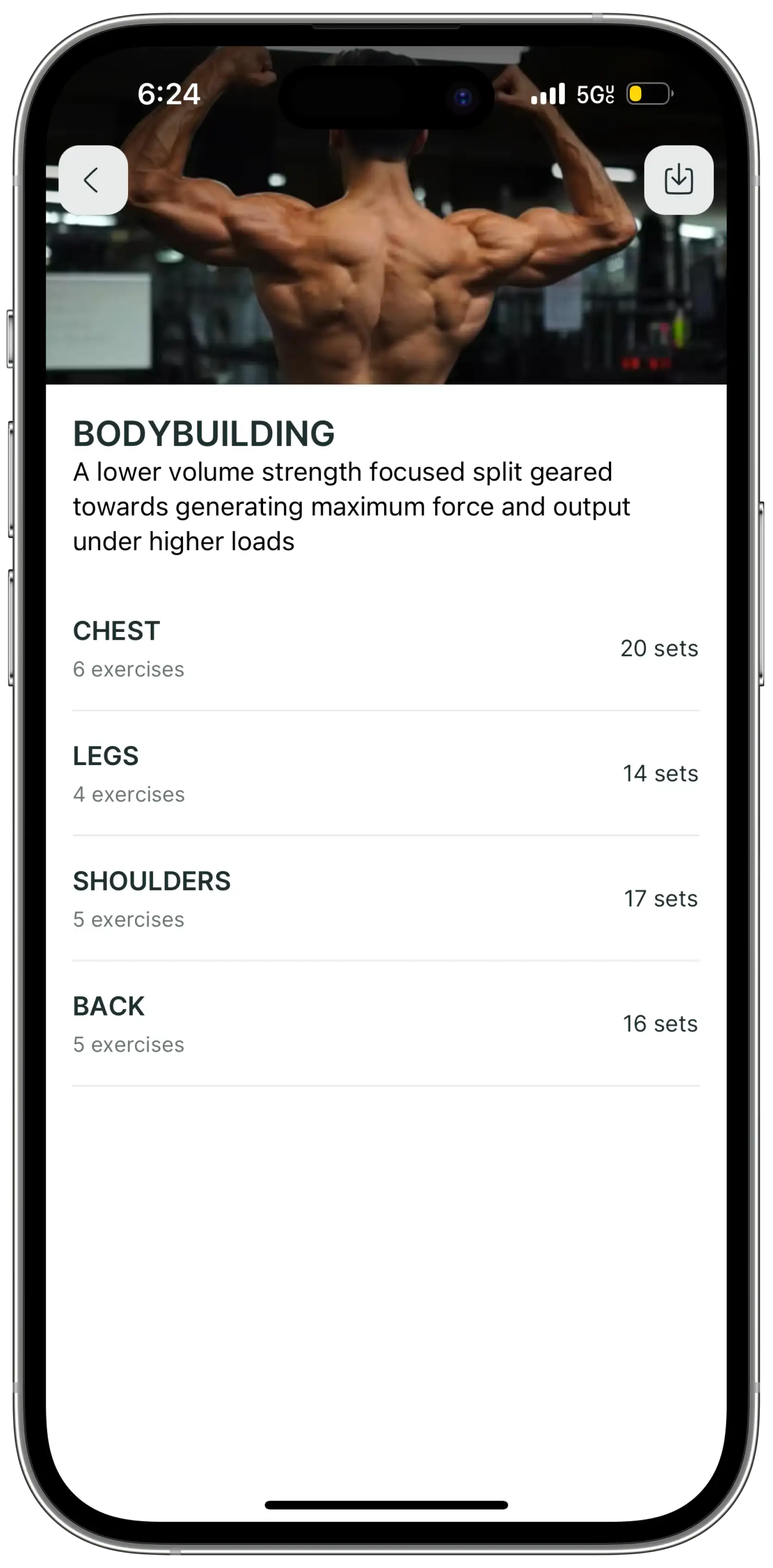 Salaar Pourkhalili's app showcasing a workout tutorial